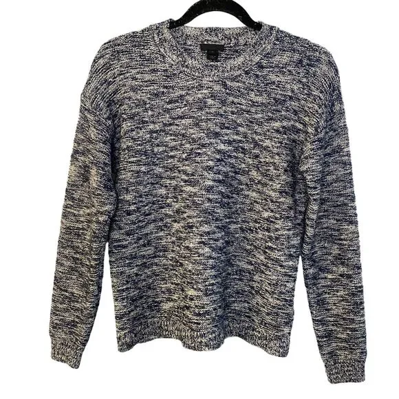 J. CREW Women Blue Marbled Pullover Sweater Small - Picture 2 of 9